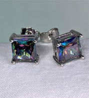 Mystic Topaz and Silver Studs