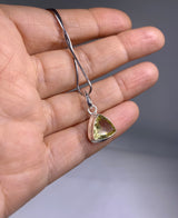 Lemon Quartz and Sterling Silver Pendant