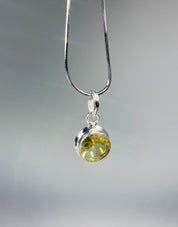 Lemon Quartz and Sterling Silver Pendant