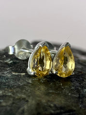 Natural Citrine Sterling Silver Studs