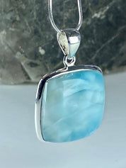 Dominican Larimar and Silver Pendant (M0523)