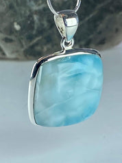 Dominican Larimar and Silver Pendant (M0523)