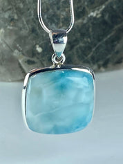 Dominican Larimar and Silver Pendant (M0523)