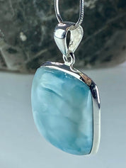 Dominican Larimar and Silver Pendant (M0523)