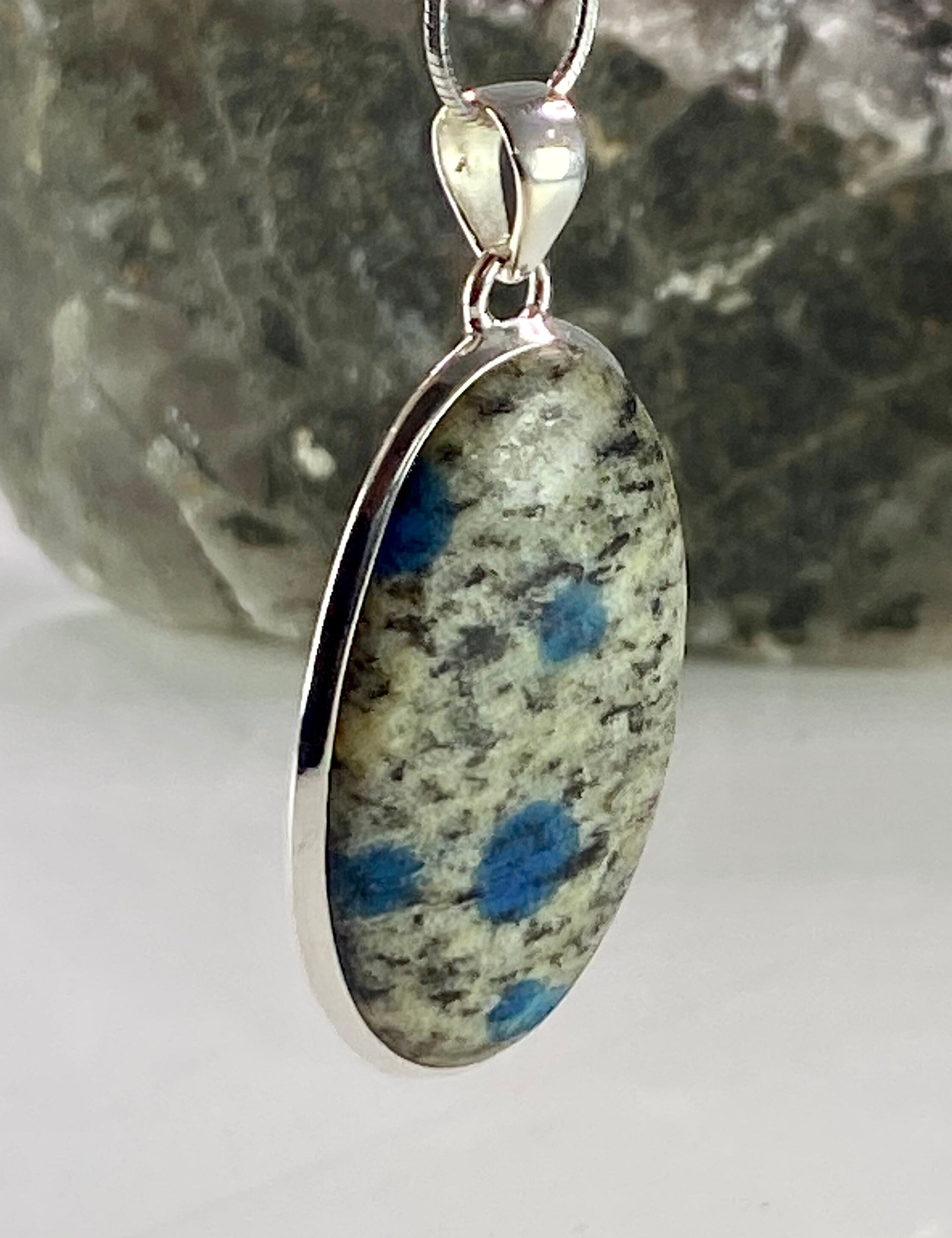 K2 Jasper and Sterling Silver Pendant Including Chain (M0523)