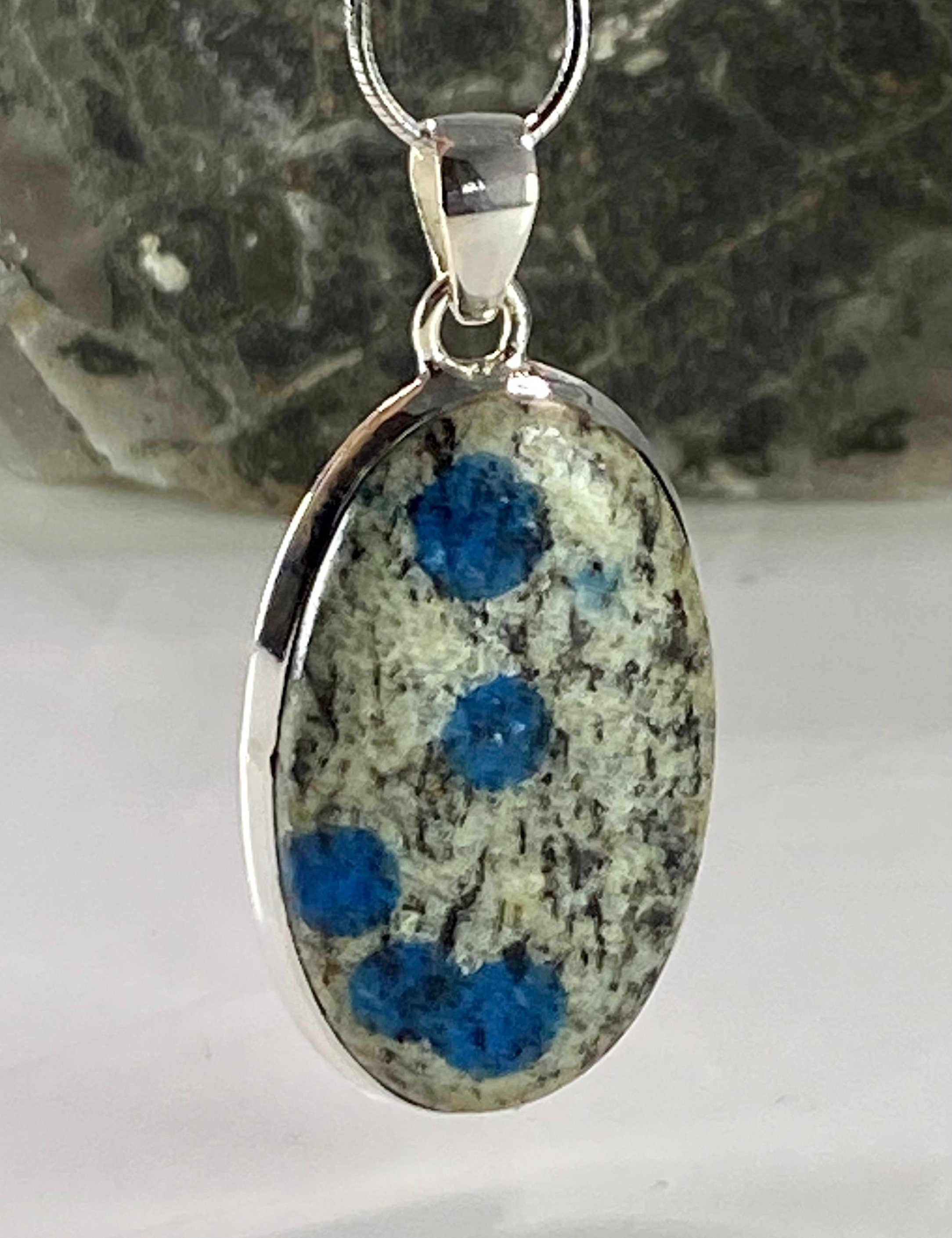 K2 Jasper and Sterling Silver Pendant Including Chain (M0523)