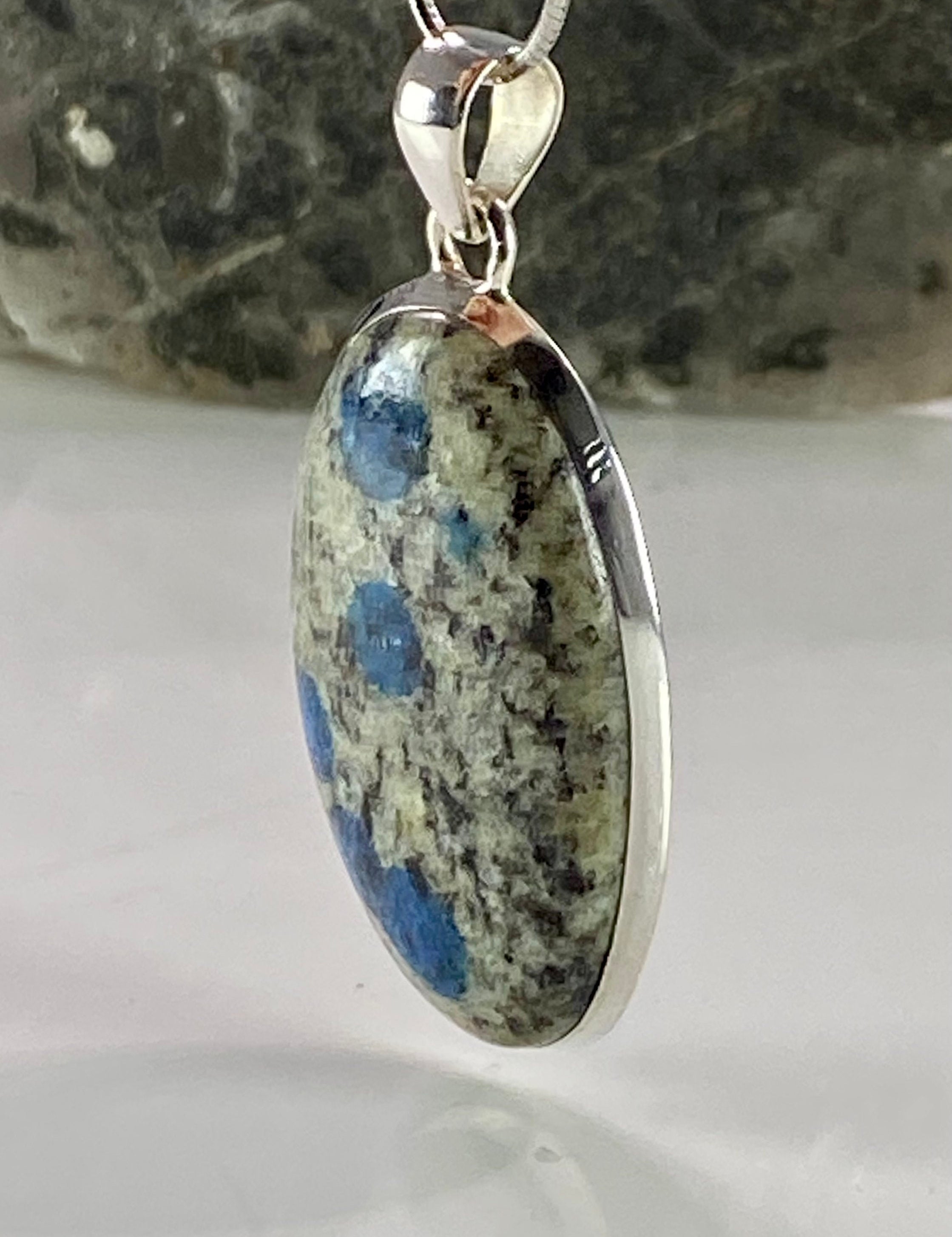 K2 Jasper and Sterling Silver Pendant Including Chain (M0523)