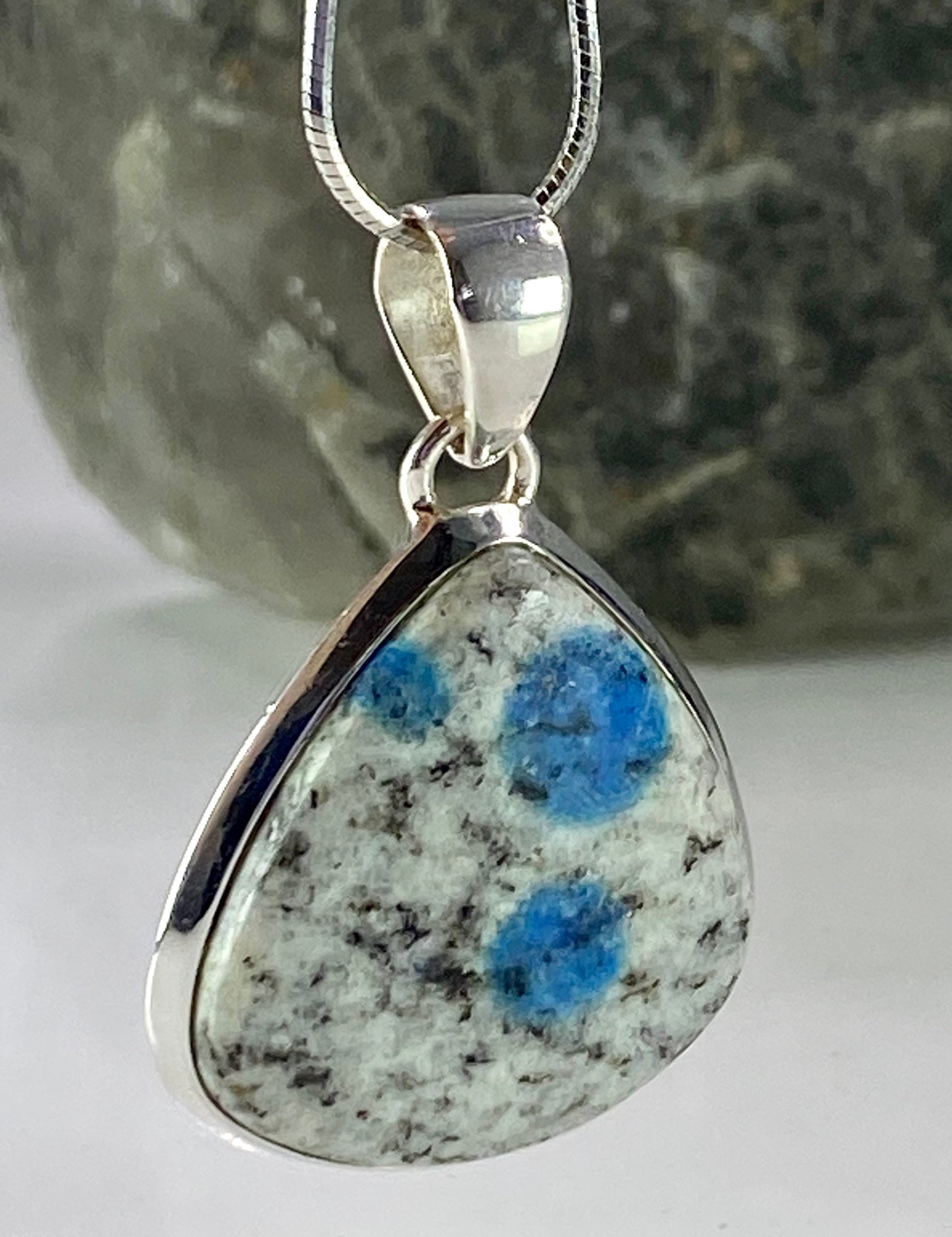 K2 Jasper and Sterling Silver Pendant Including Chain (M0523)