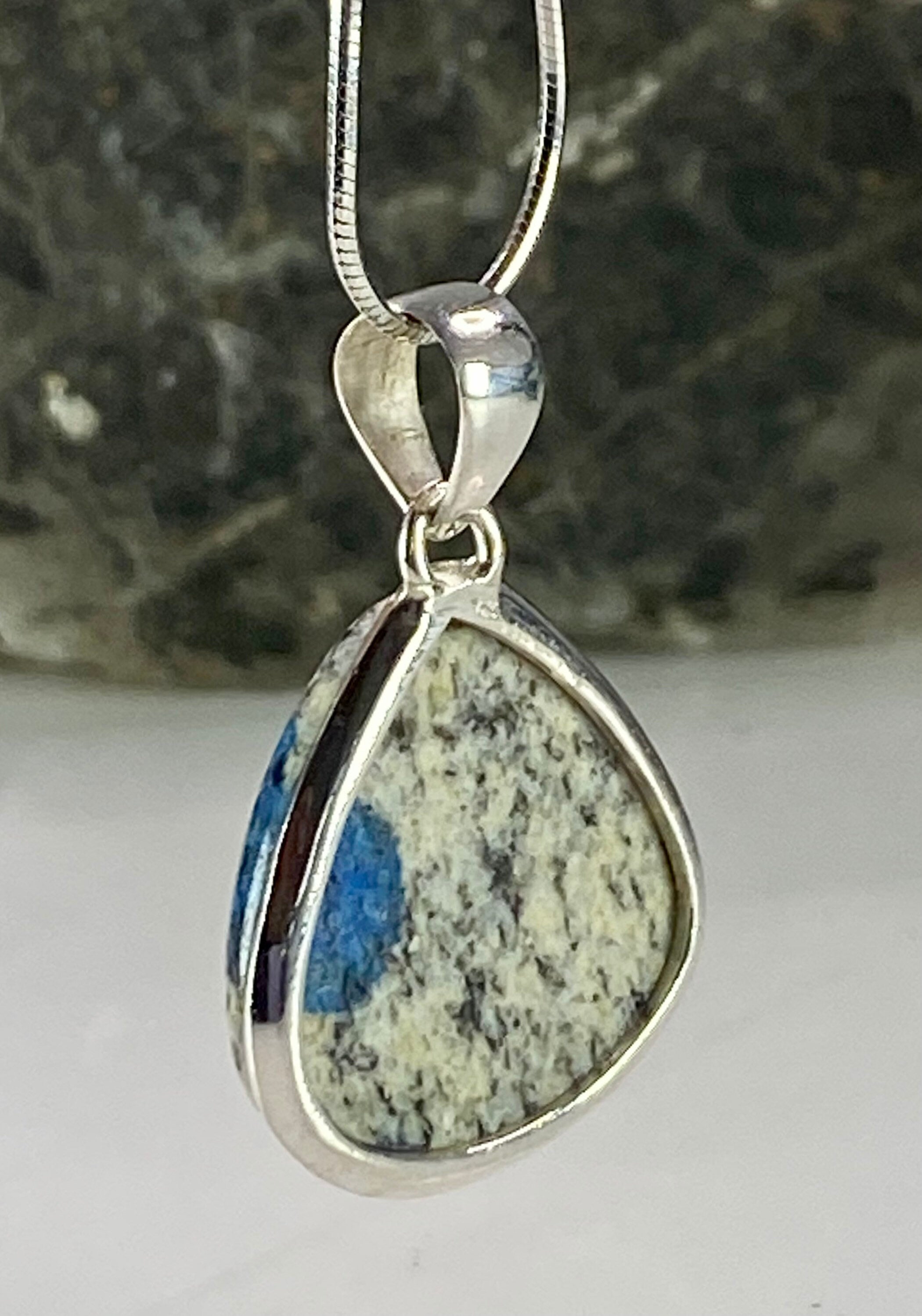 K2 Jasper and Sterling Silver Pendant Including Chain (M0523)