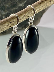 Hematite and Silver Earrings (M0523)