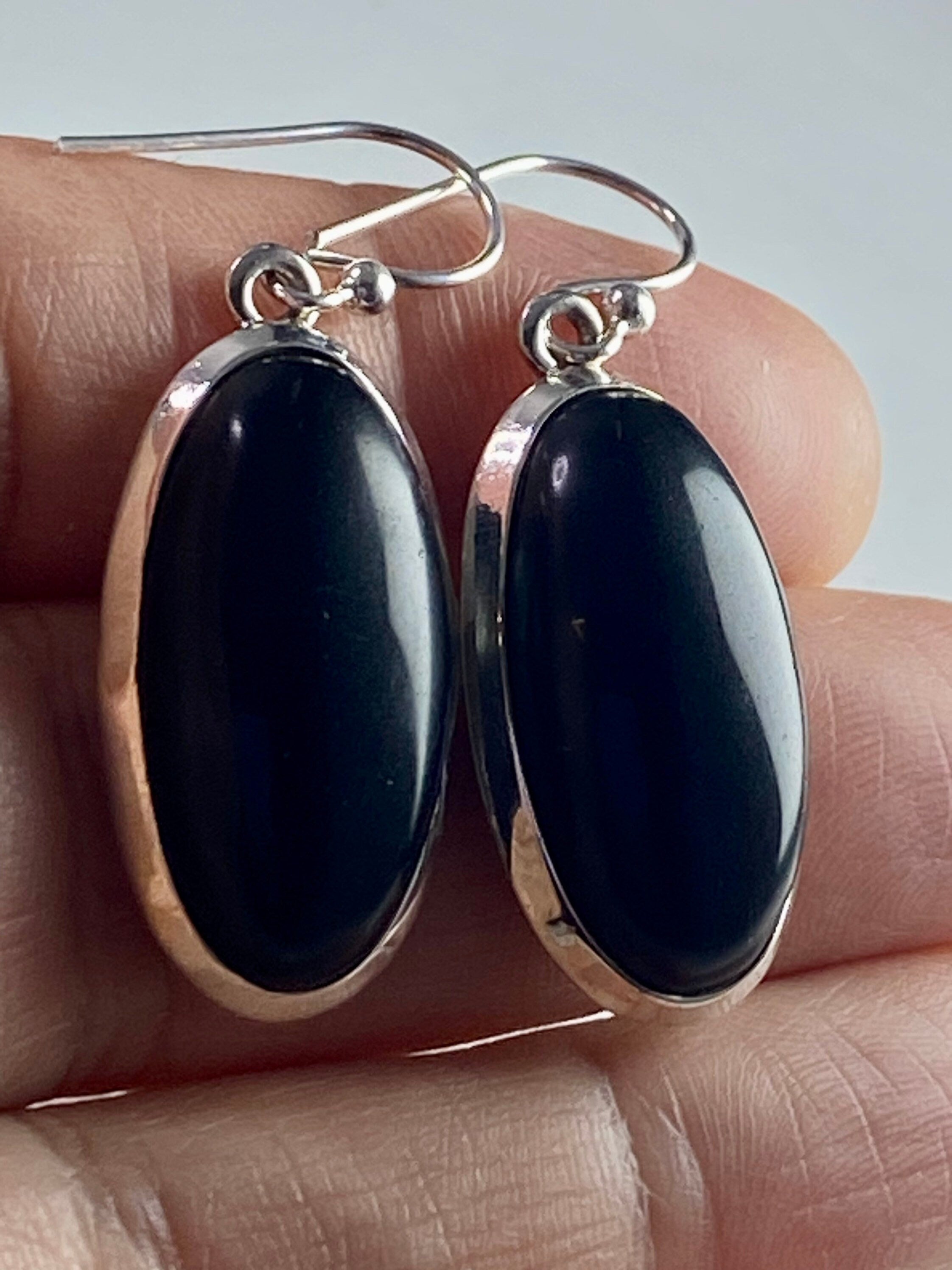 Hematite and Silver Earrings (M0523)