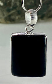 Hematite and Silver Pendant Including the Chain (M0523)