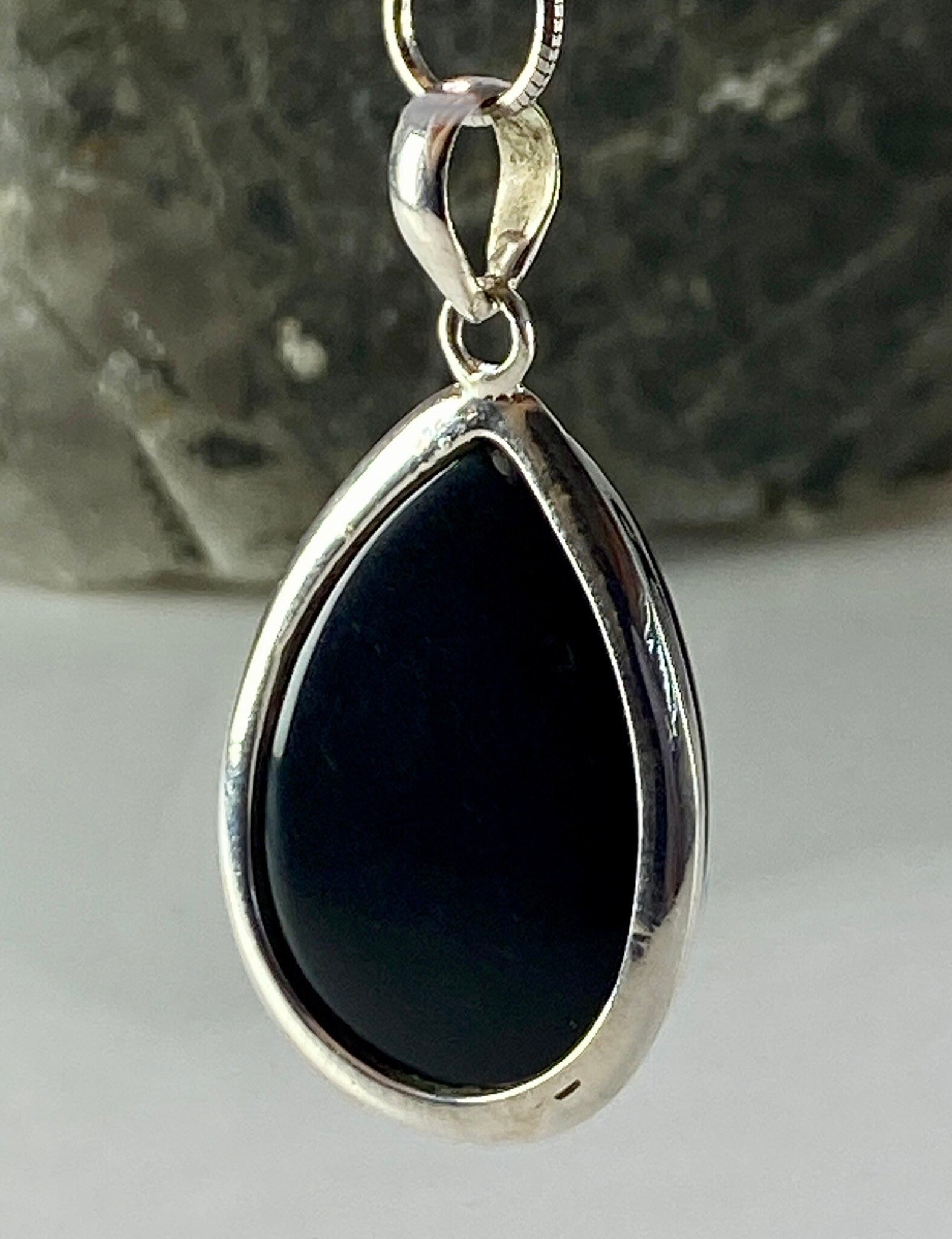 Hematite and Silver Pendant Including the Chain (M0523)