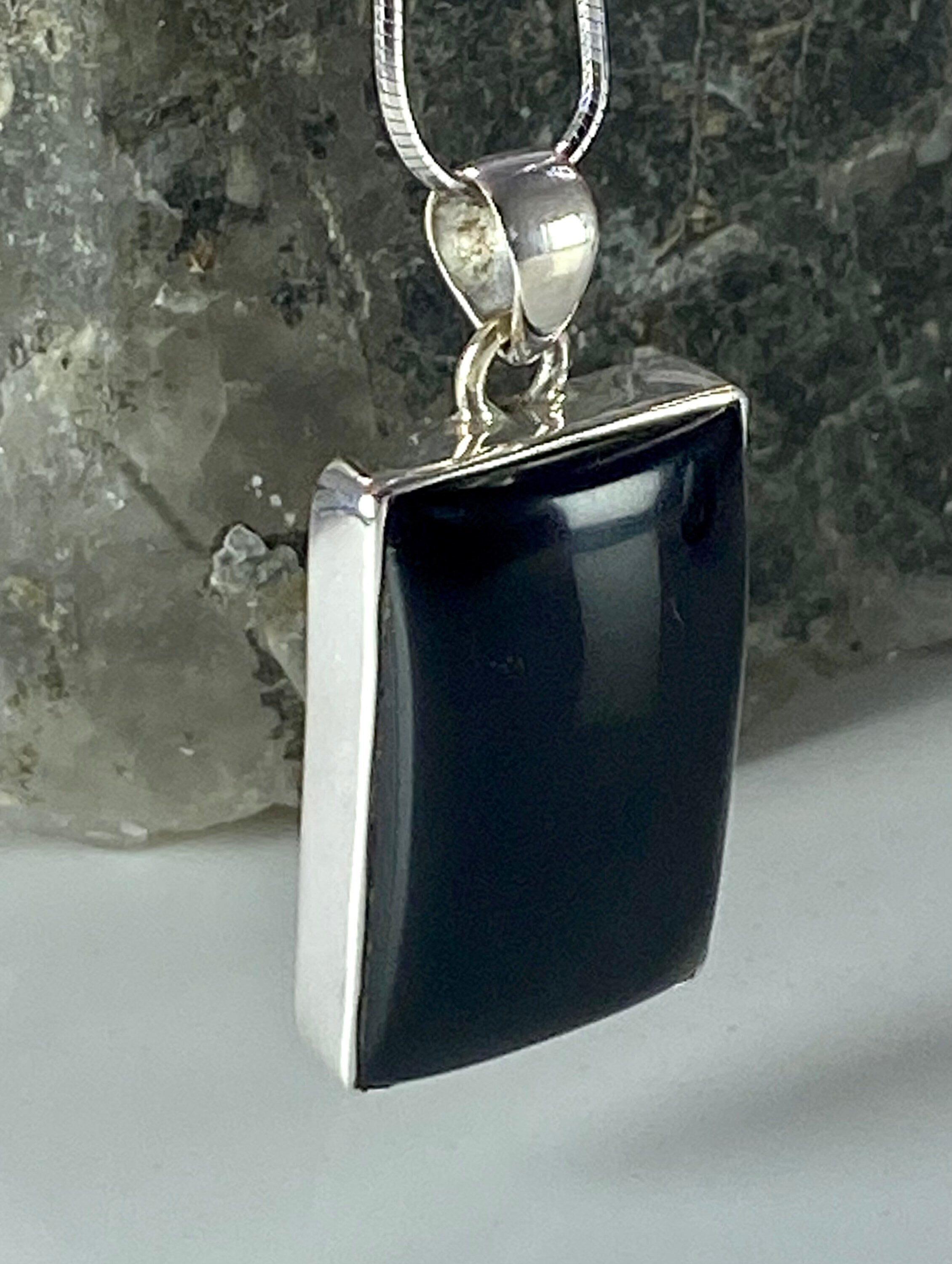 Hematite and Silver Pendant Including the Chain (M0523)