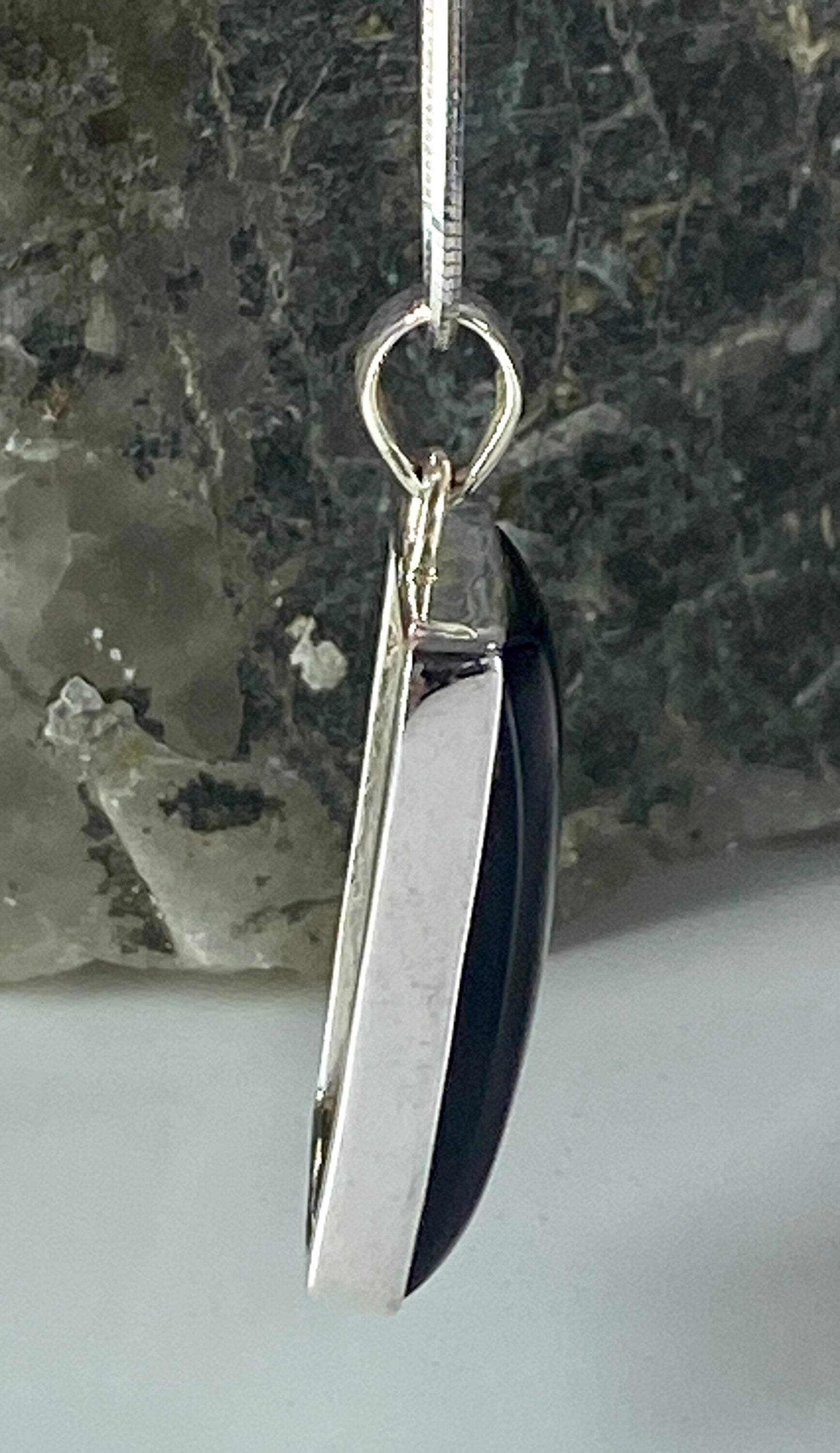 Hematite and Silver Pendant Including the Chain (M0523)