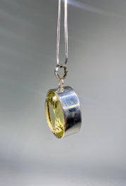 Citrine and Sterling Silver Pendant (M0523)