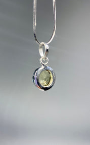 Lemon Quartz and Sterling Silver Pendant