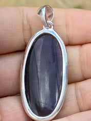 Grade A - Rare Purple Labradorite and Silver Pendant (GPFLP1)