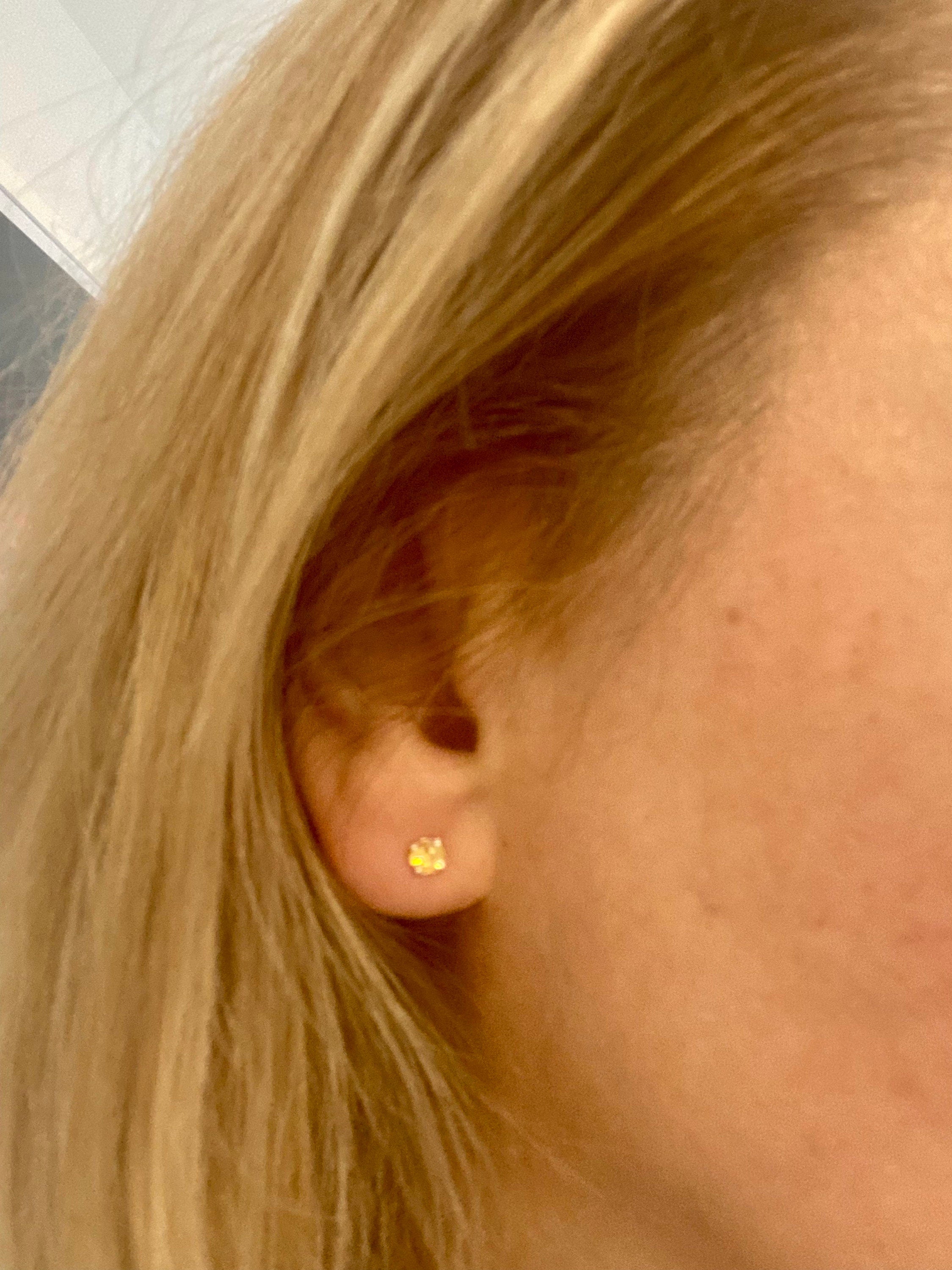 Natural Citrine Sterling Silver Studs