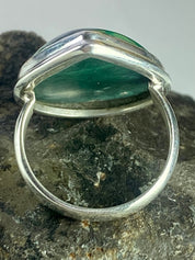 Natural Malachite and Silver Ring(M0523)