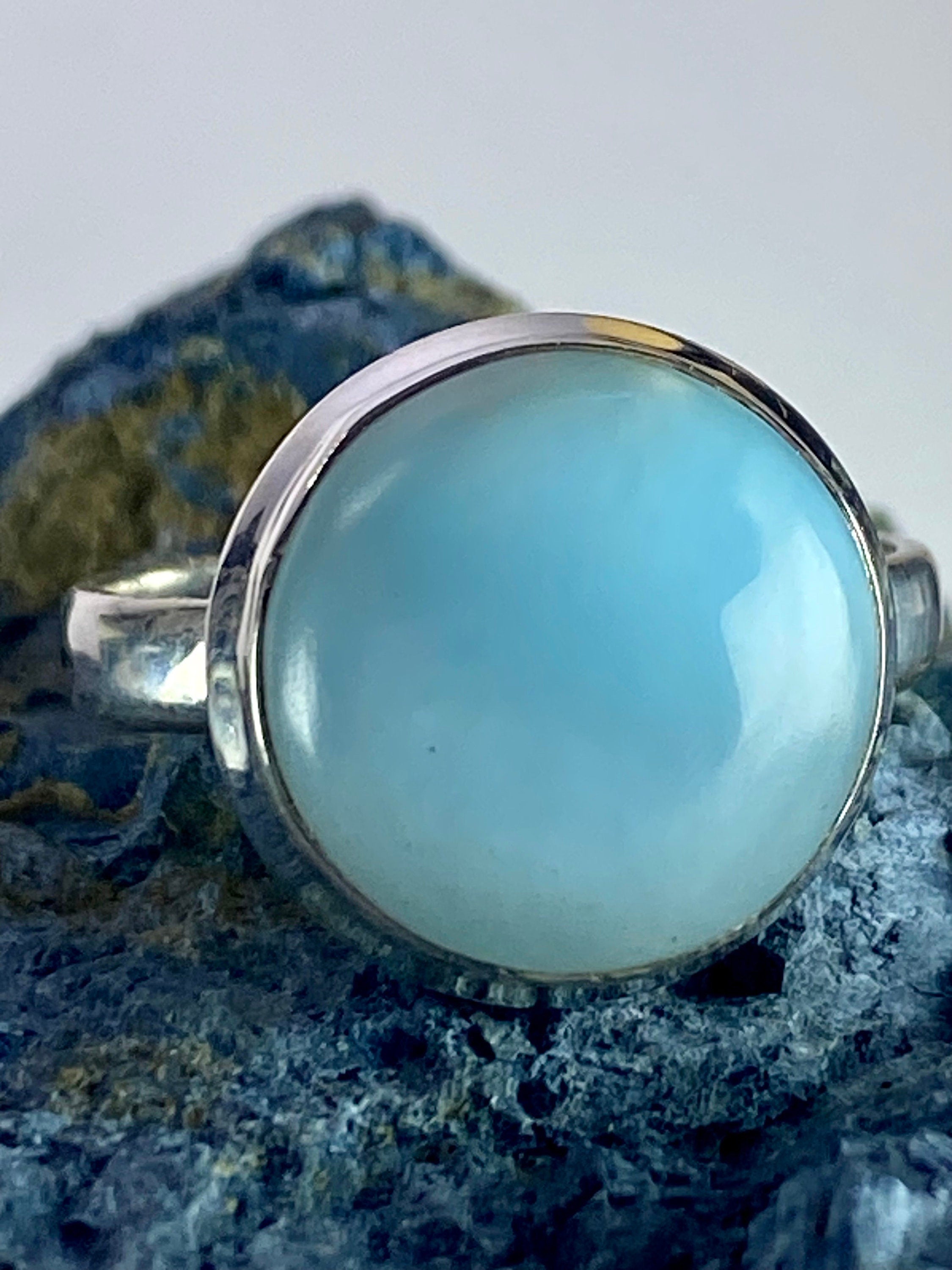 Larimar 925 Silver Ring (M06)