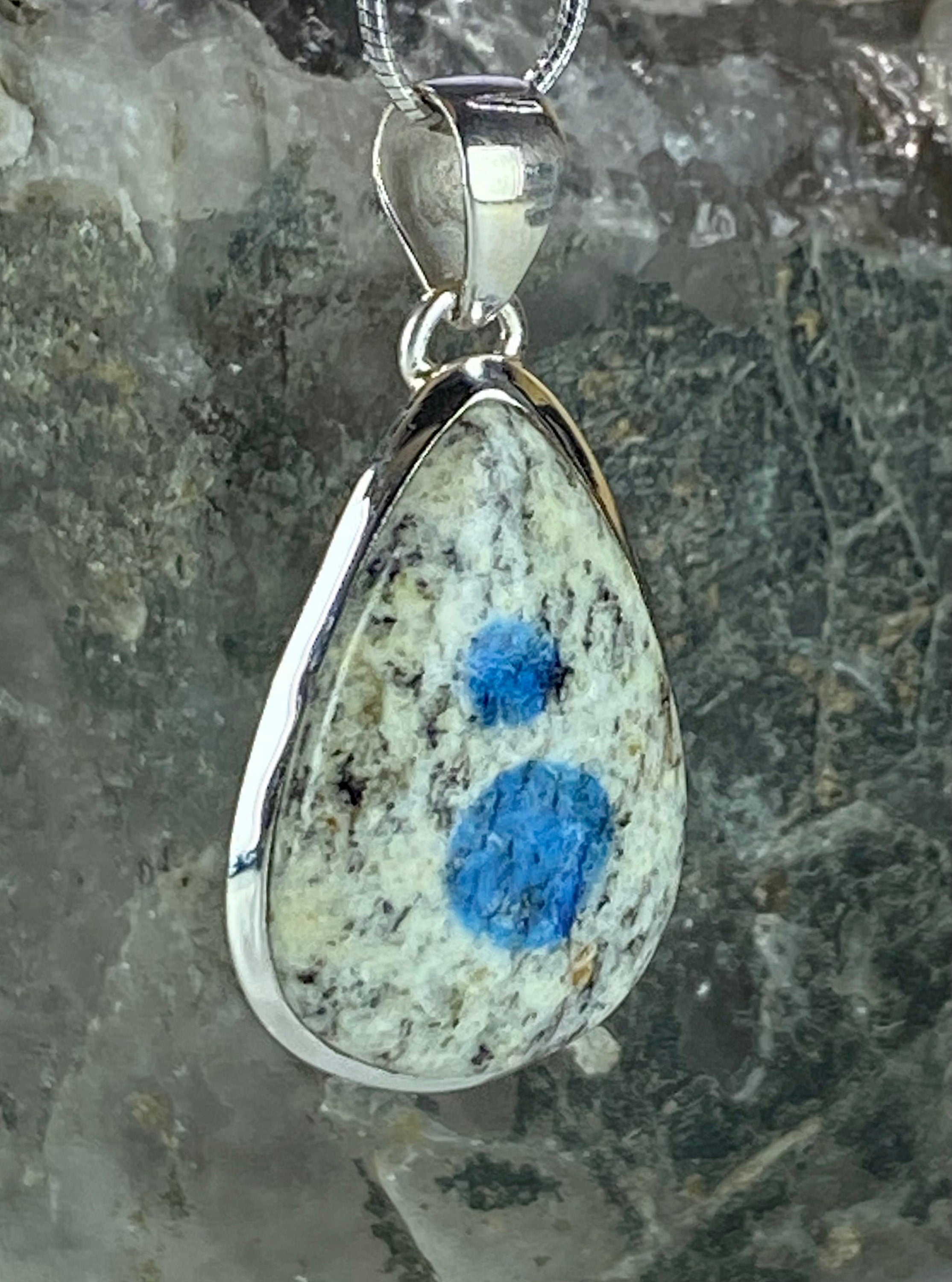 K2 Jasper and Sterling Silver Pendant Including Chain (M0523)