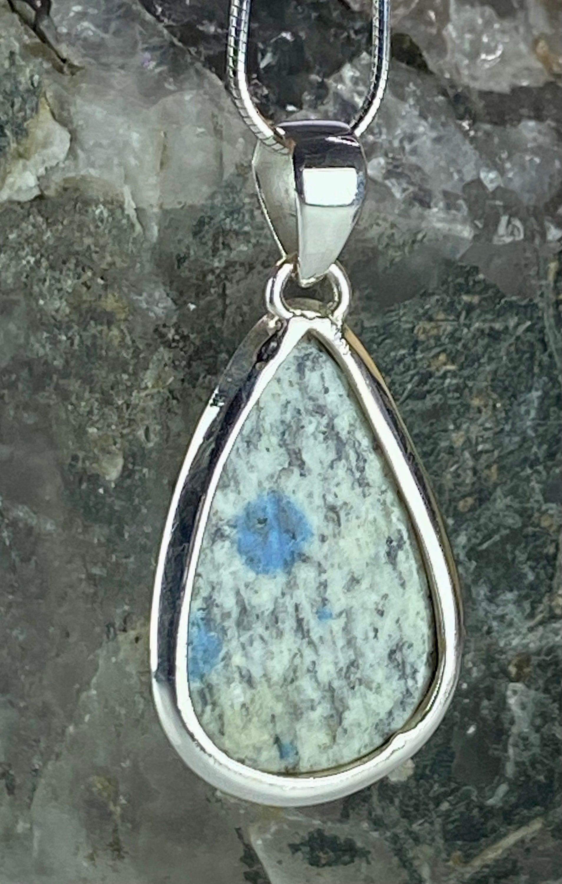 K2 Jasper and Sterling Silver Pendant Including Chain (M0523)