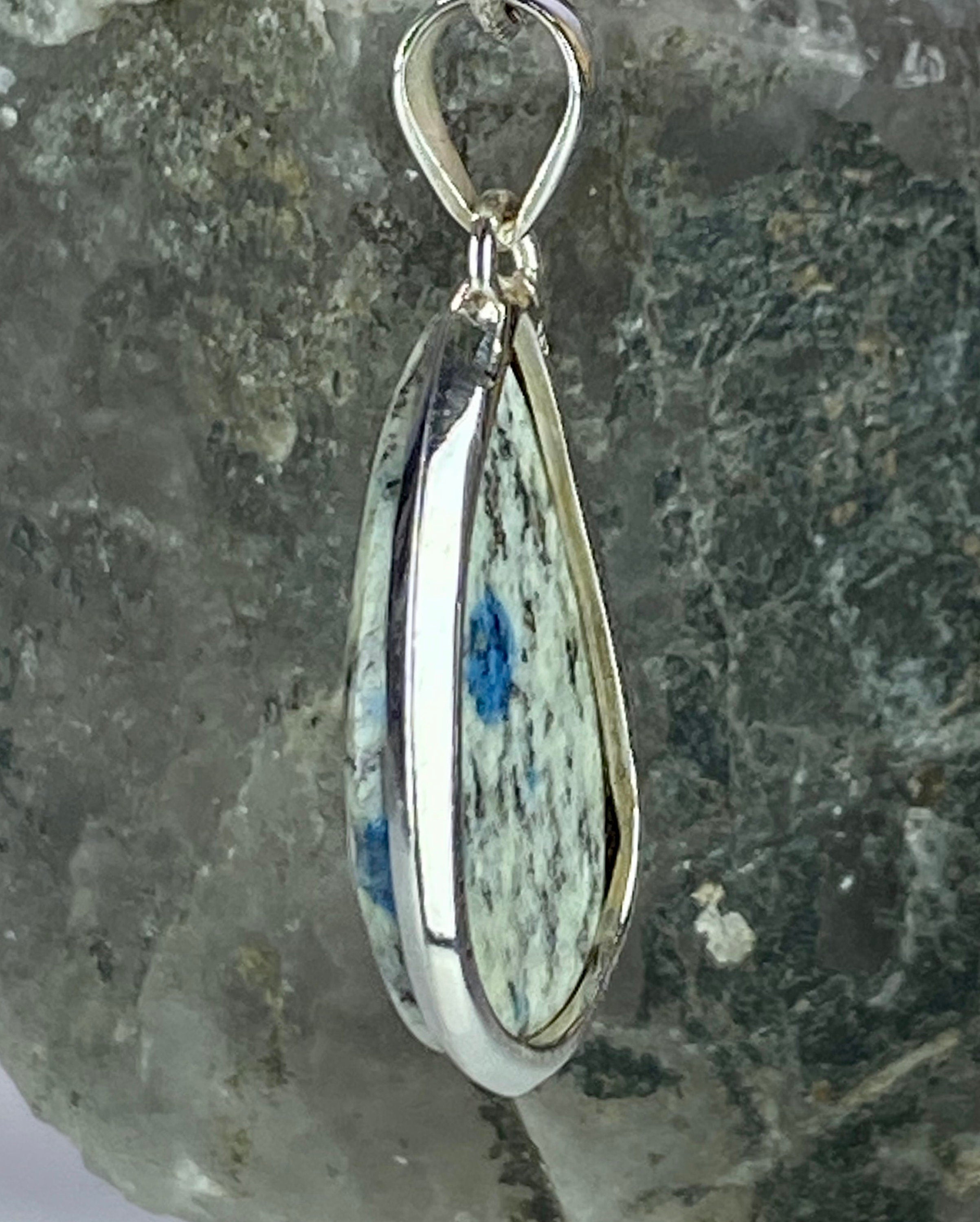 K2 Jasper and Sterling Silver Pendant Including Chain (M0523)