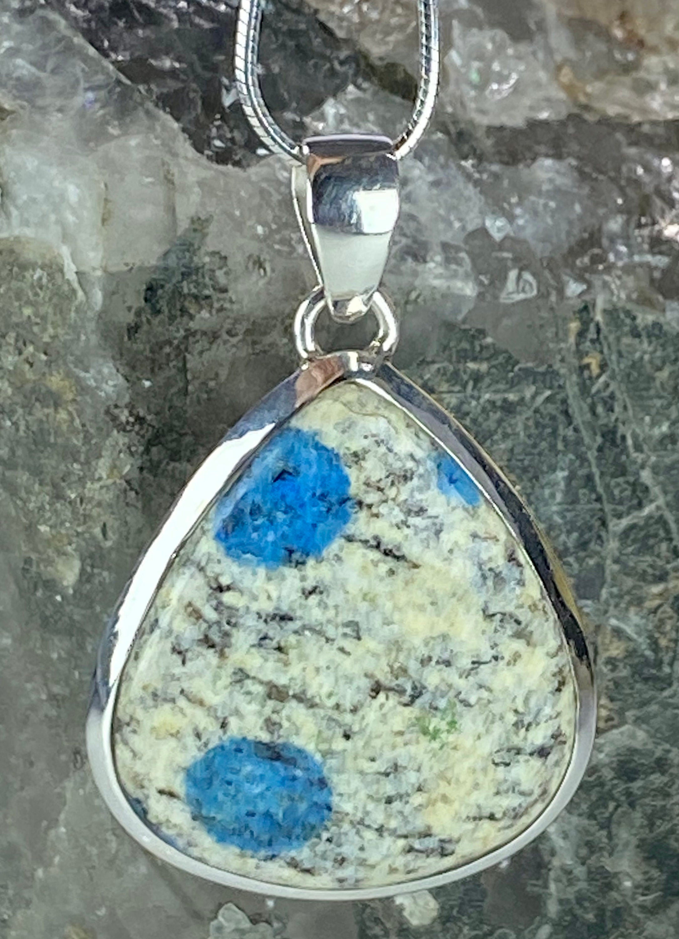 K2 Jasper and Sterling Silver Pendant Including Chain (M0523)