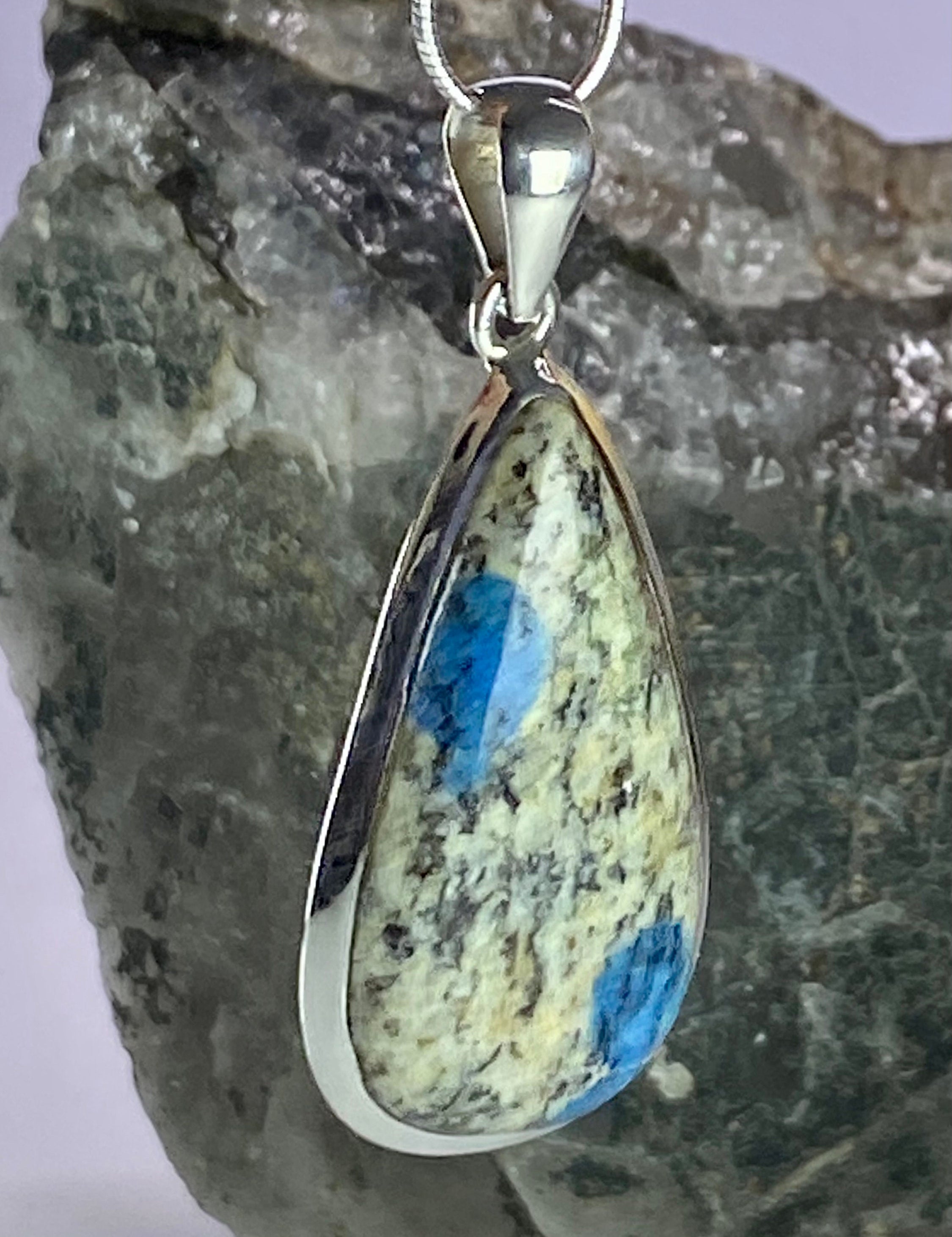 K2 Jasper and Sterling Silver Pendant Including Chain (M0523)