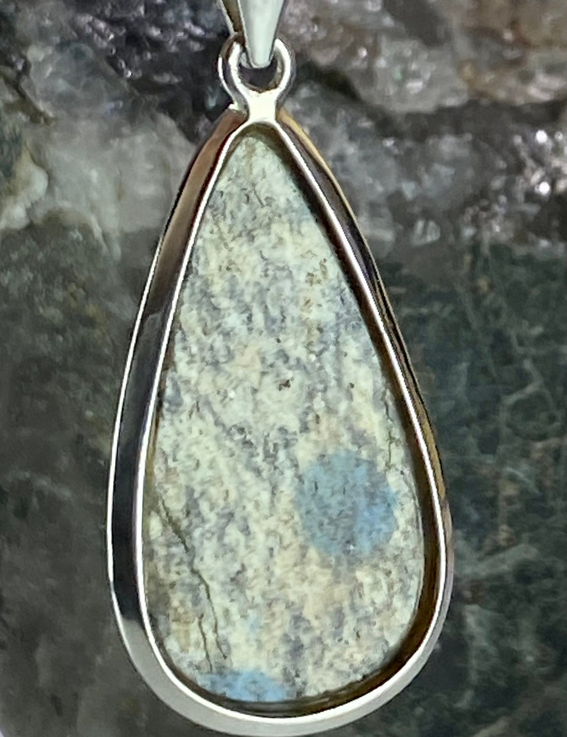 K2 Jasper and Sterling Silver Pendant Including Chain (M0523)