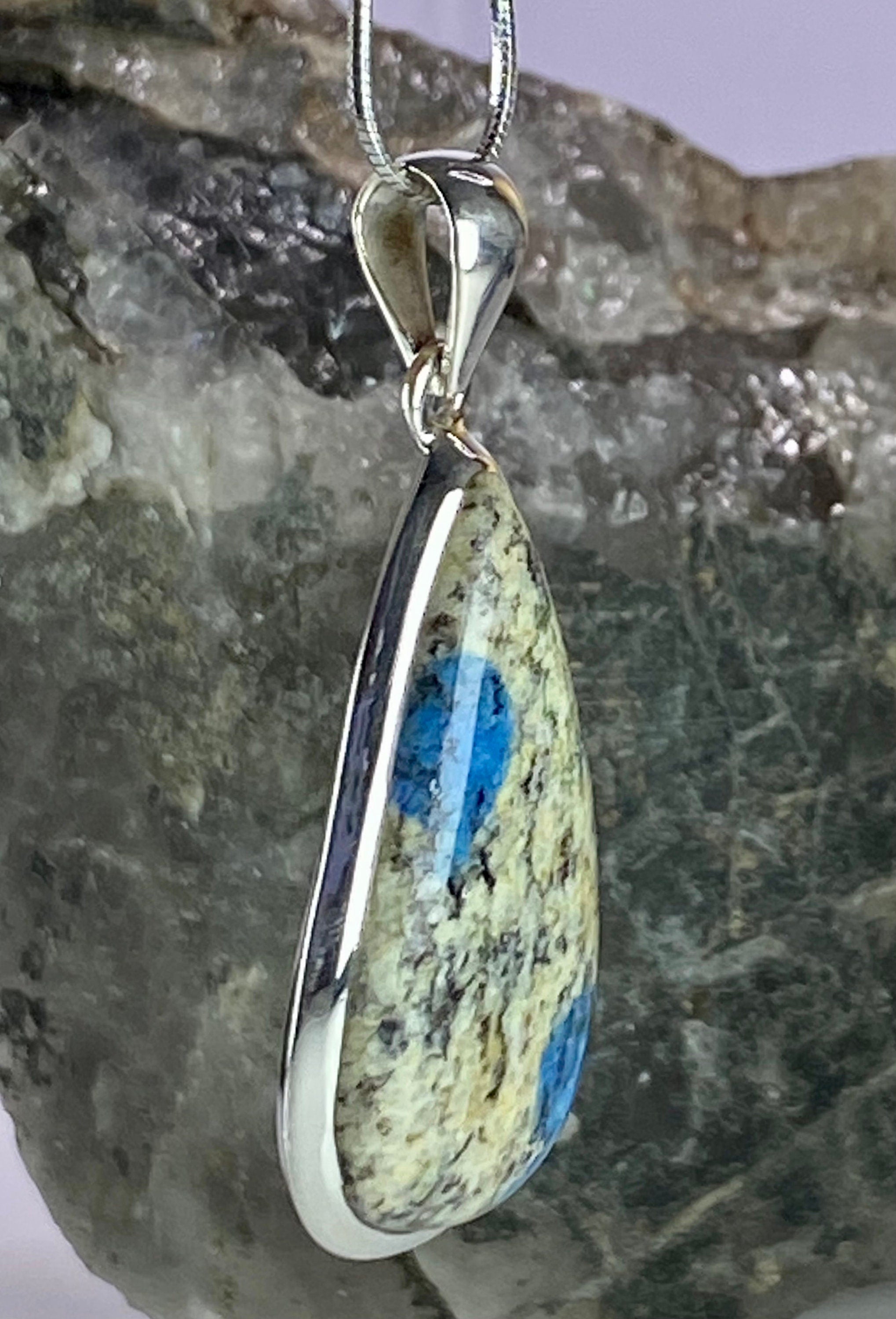 K2 Jasper and Sterling Silver Pendant Including Chain (M0523)