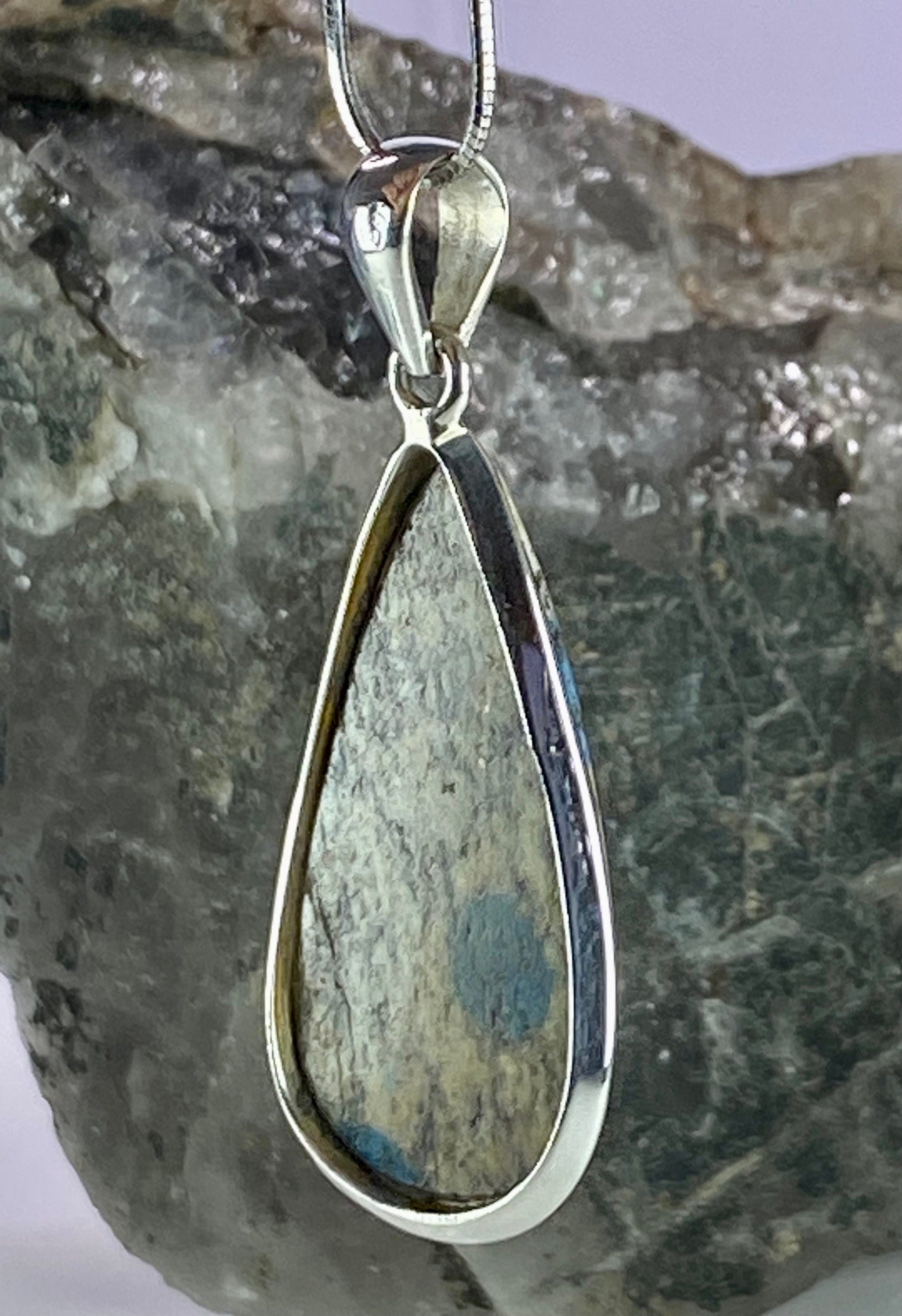 K2 Jasper and Sterling Silver Pendant Including Chain (M0523)