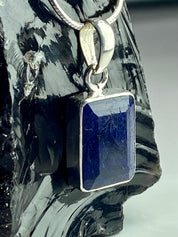 Raw Sapphire and Silver Pendant (YM)