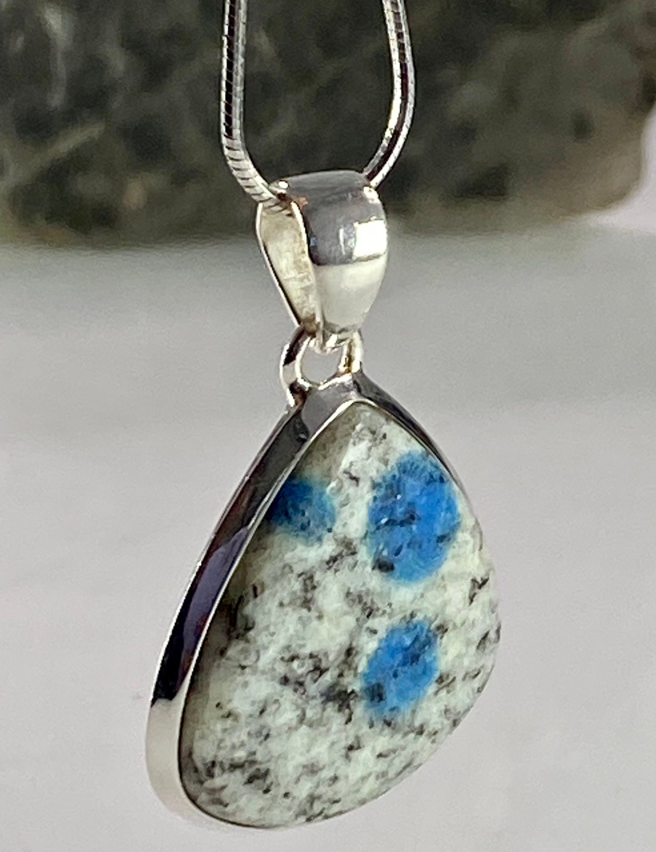 K2 Jasper and Sterling Silver Pendant Including Chain (M0523)