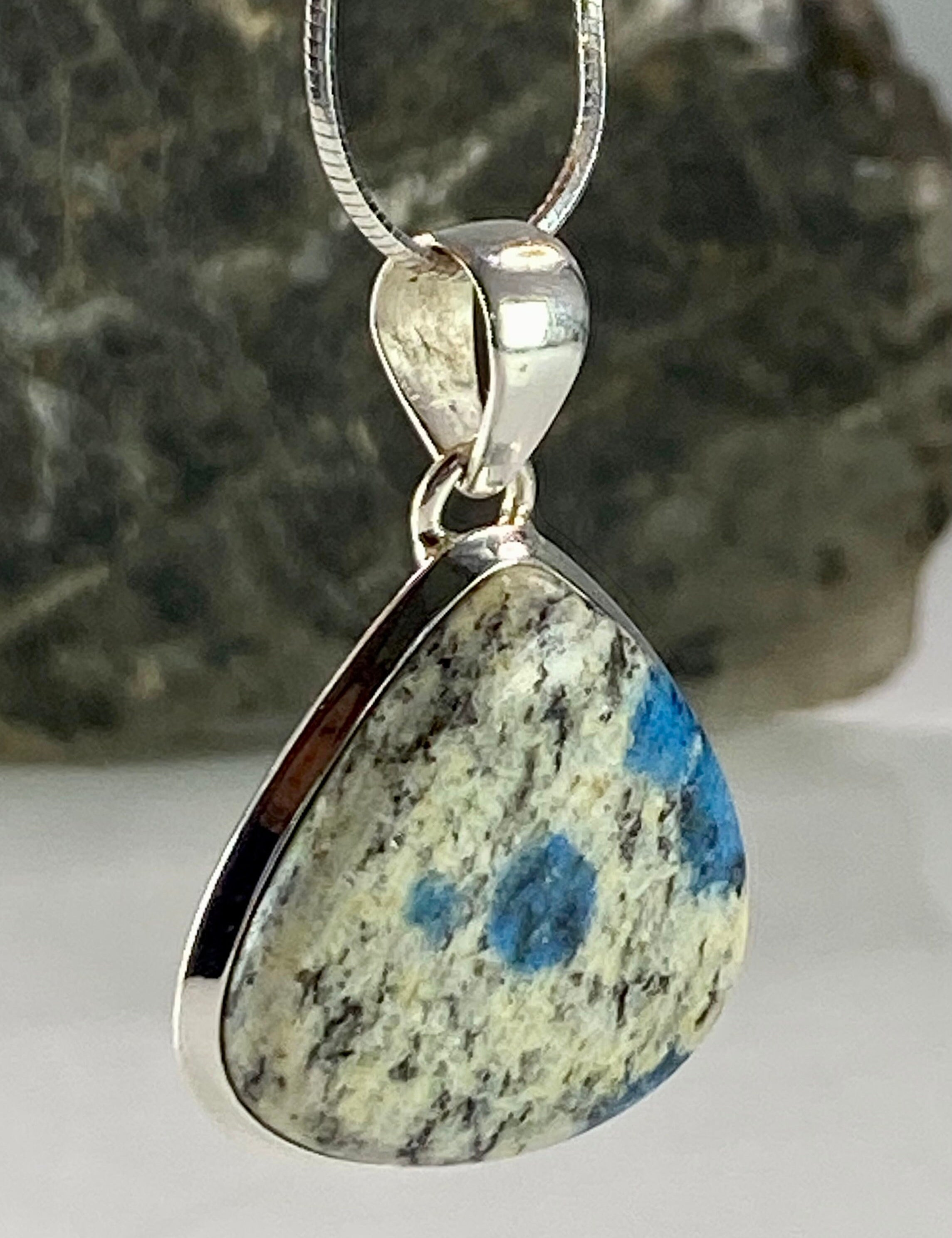 K2 Jasper and Sterling Silver Pendant Including Chain (M0523)