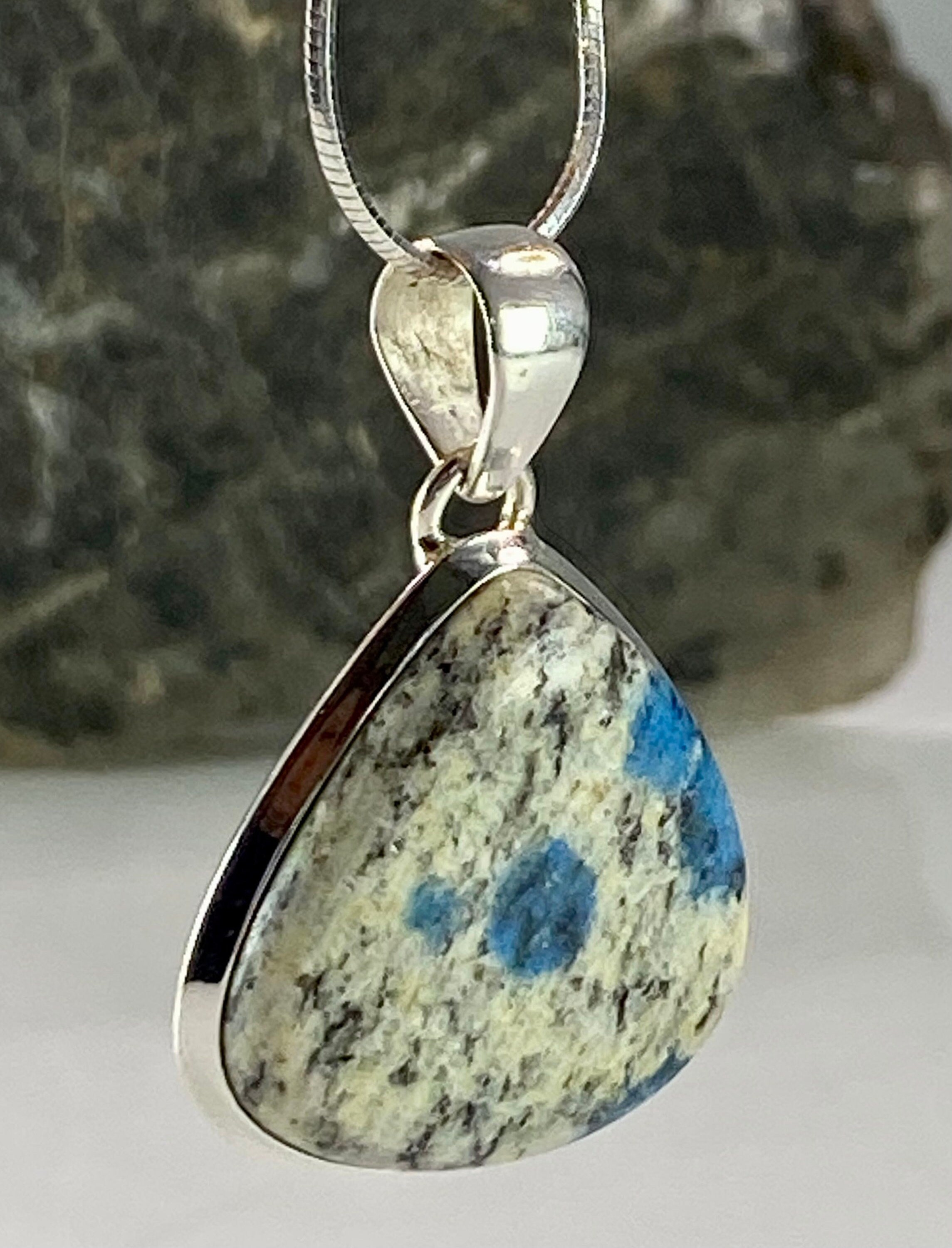 K2 Jasper and Sterling Silver Pendant Including Chain (M0523)