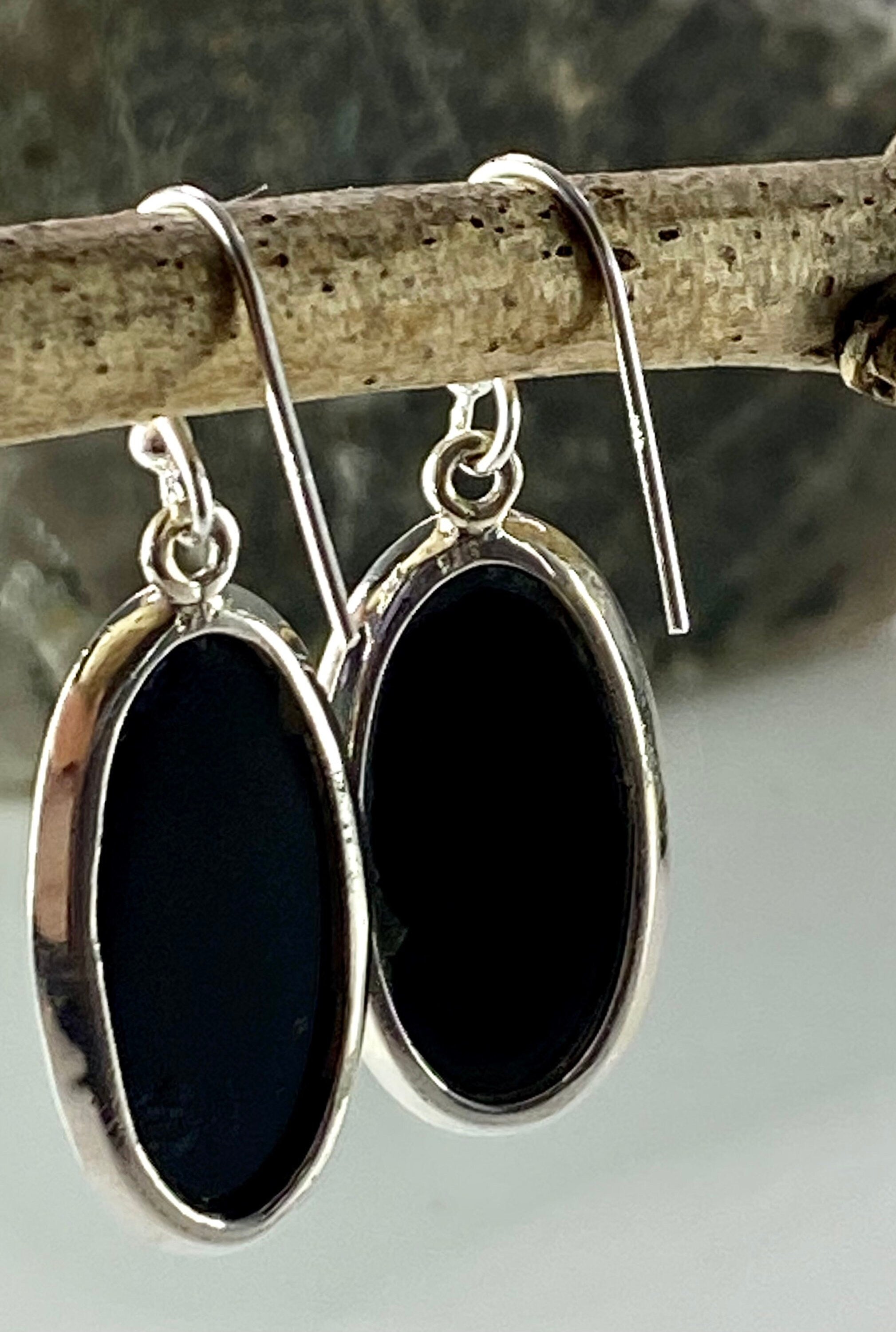 Hematite and Silver Earrings (M0523)