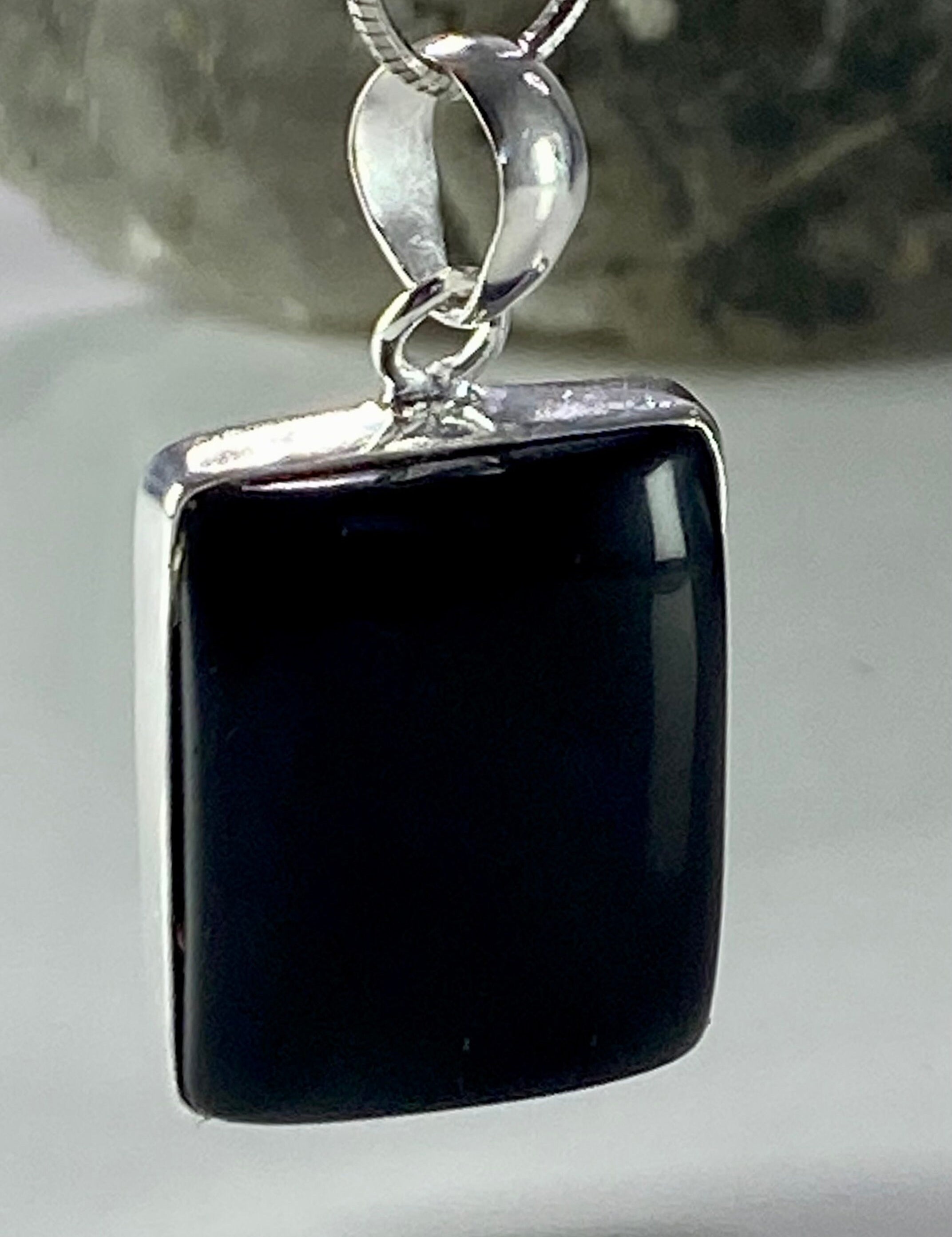 Hematite and Silver Pendant Including the Chain (M0523)