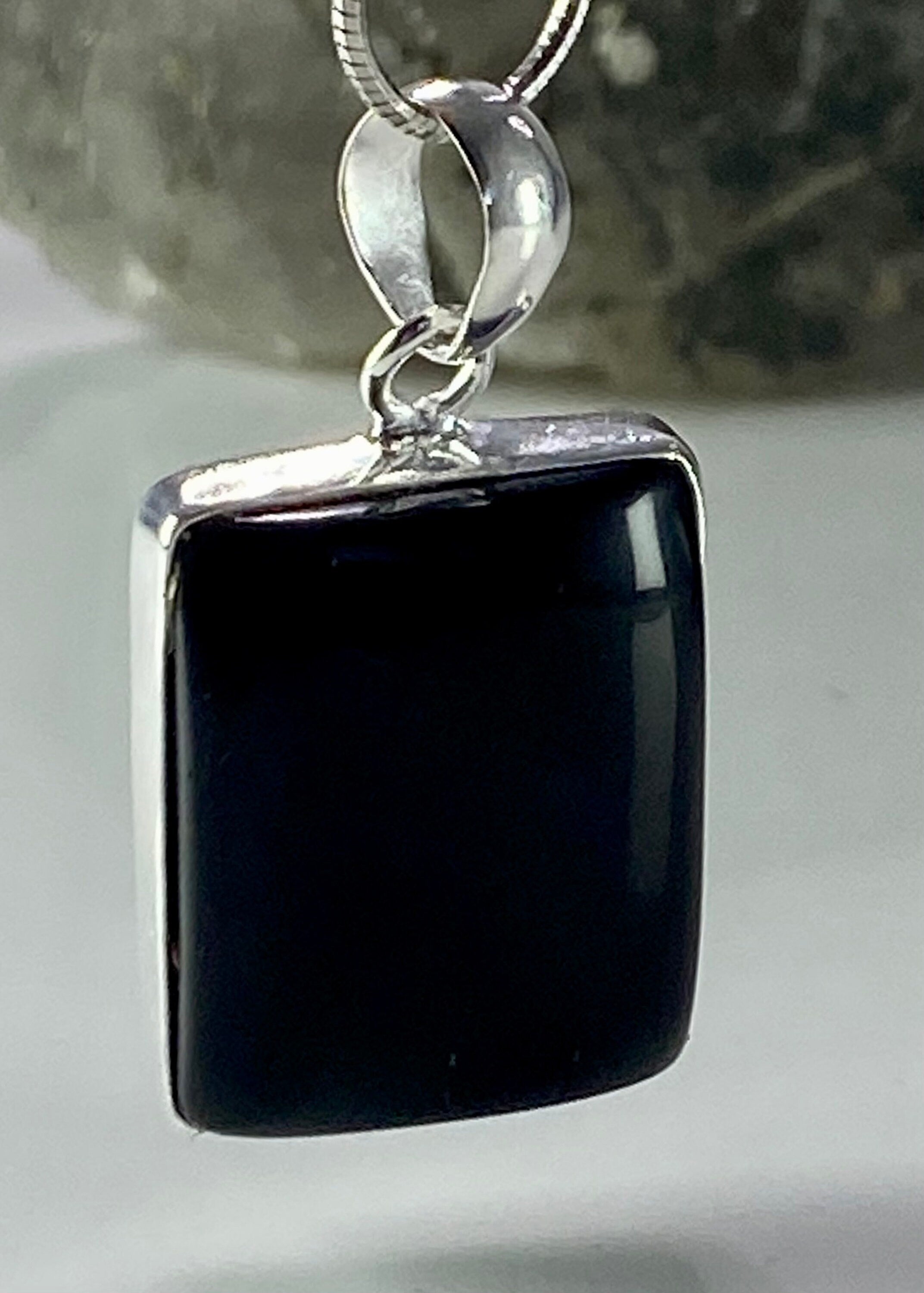 Hematite and Silver Pendant Including the Chain (M0523)