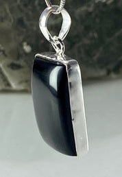 Hematite and Silver Pendant Including the Chain (M0523)