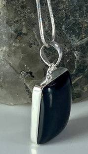 Hematite and Silver Pendant Including the Chain (M0523)