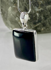 Hematite and Silver Pendant Including the Chain (M0523)