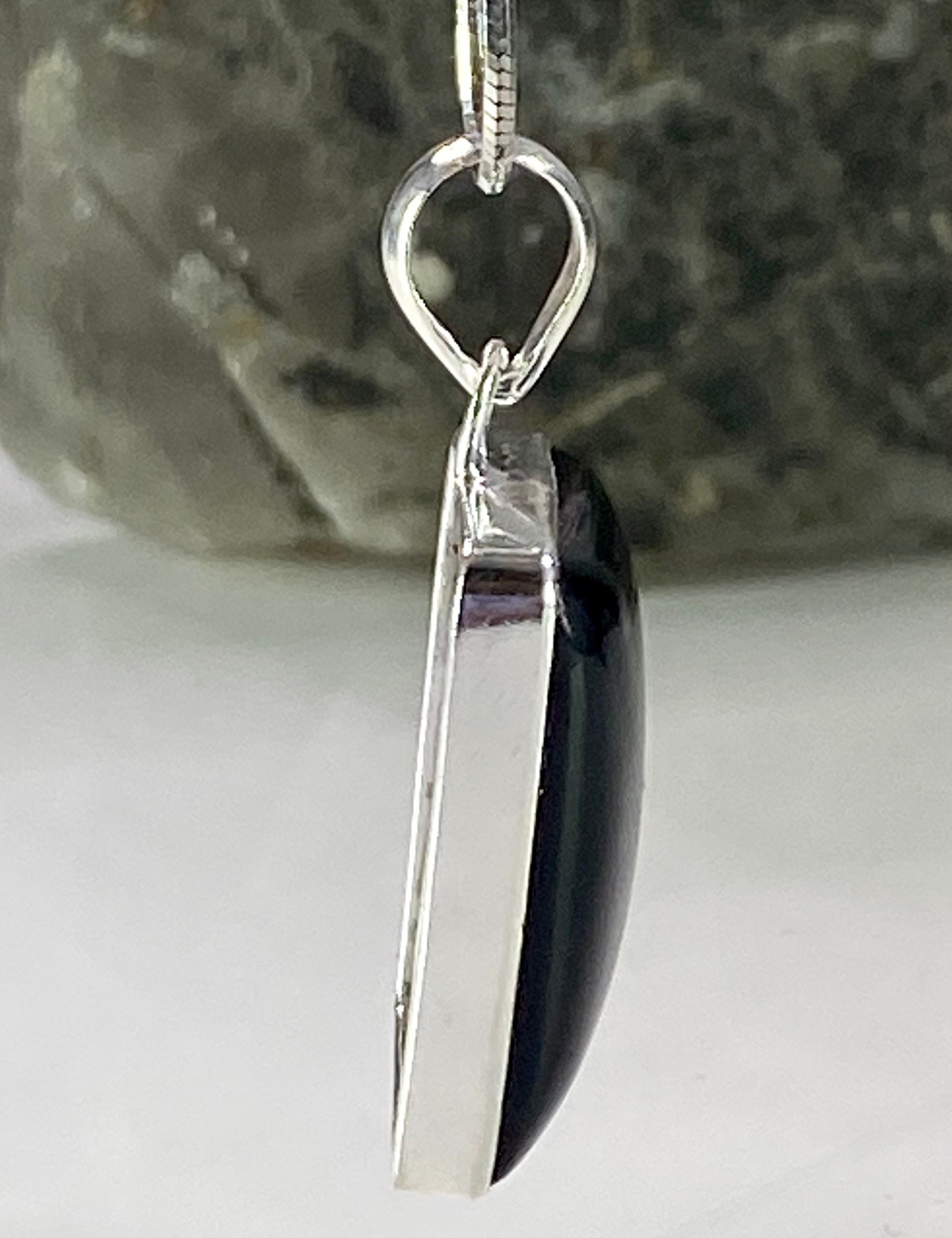 Hematite and Silver Pendant Including the Chain (M0523)