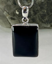 Hematite and Silver Pendant Including the Chain (M0523)