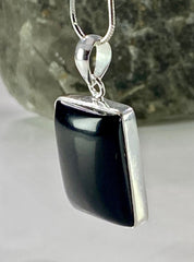 Hematite and Silver Pendant Including the Chain (M0523)