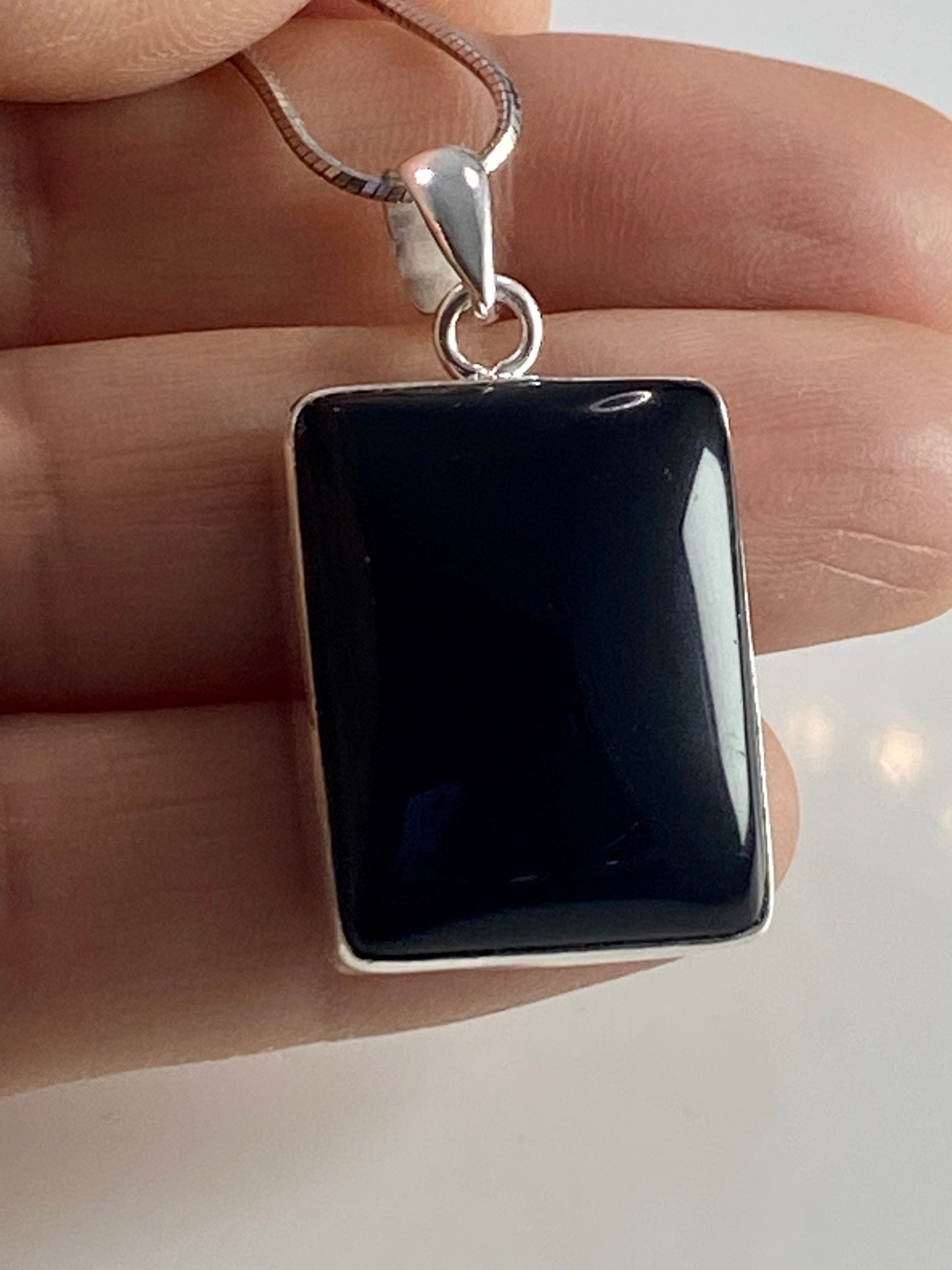 Hematite and Silver Pendant Including the Chain (M0523)