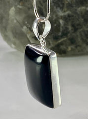 Hematite and Silver Pendant Including the Chain (M0523)