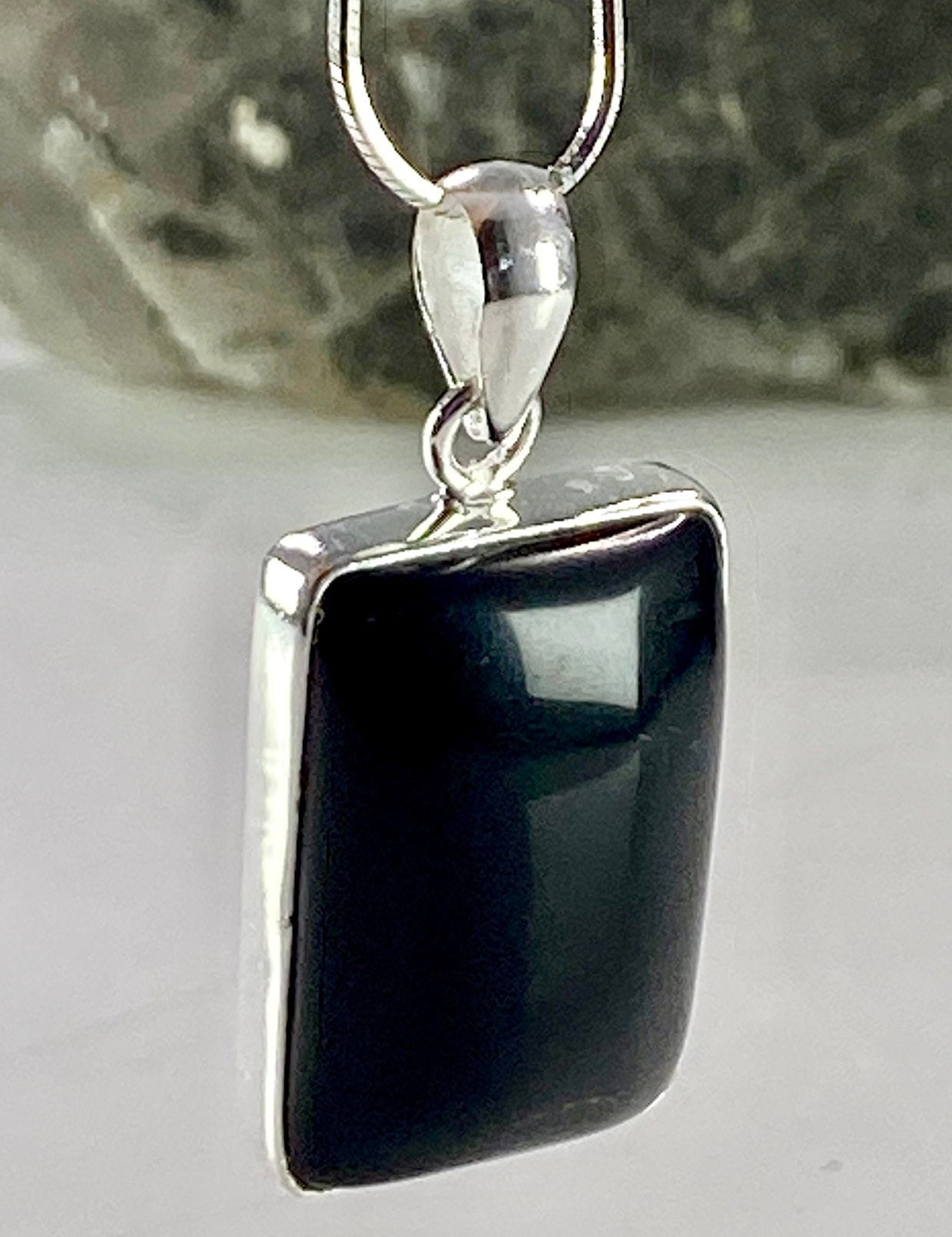 Hematite and Silver Pendant Including the Chain (M0523)