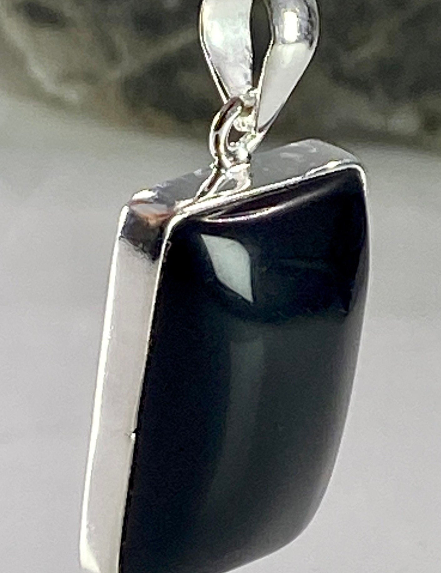 Hematite and Silver Pendant Including the Chain (M0523)